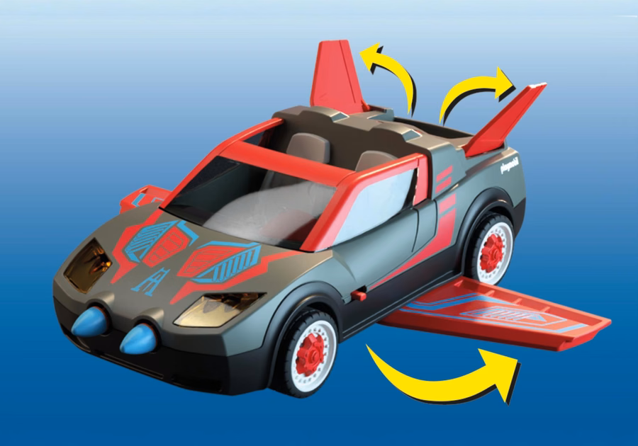 Held mit Fahrzeug