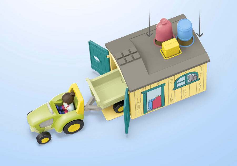 JUNIOR: Bauernhofabenteuer mit Traktor, Anhänger und Tierfreunden