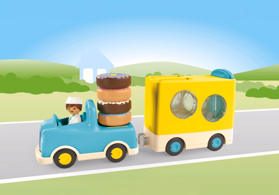 JUNIOR: Verrückter Donut-Truck mit Stapel- und Sortierfunktion