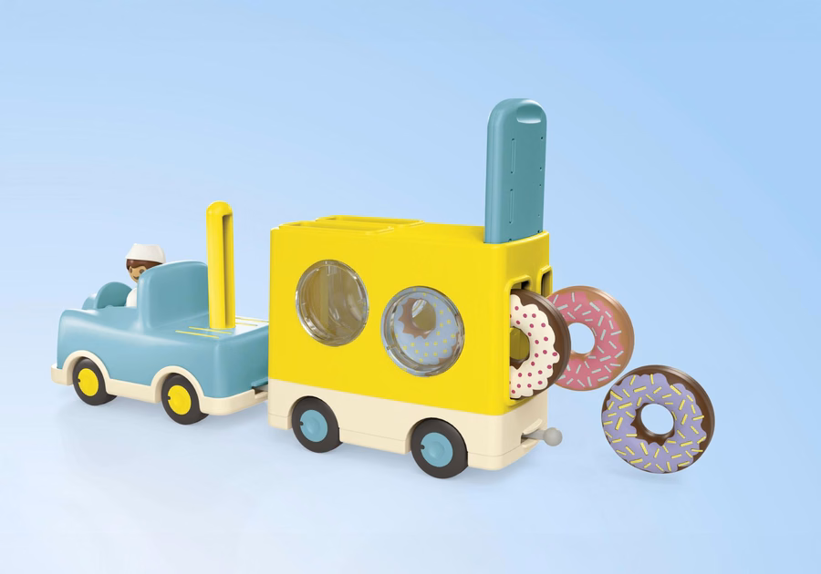 JUNIOR: Verrückter Donut-Truck mit Stapel- und Sortierfunktion