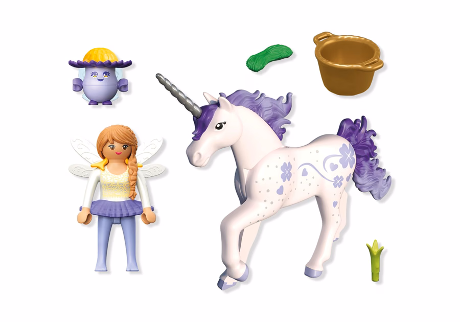 Einhorn-Sammelfigur: Glückslavendel mit Fee