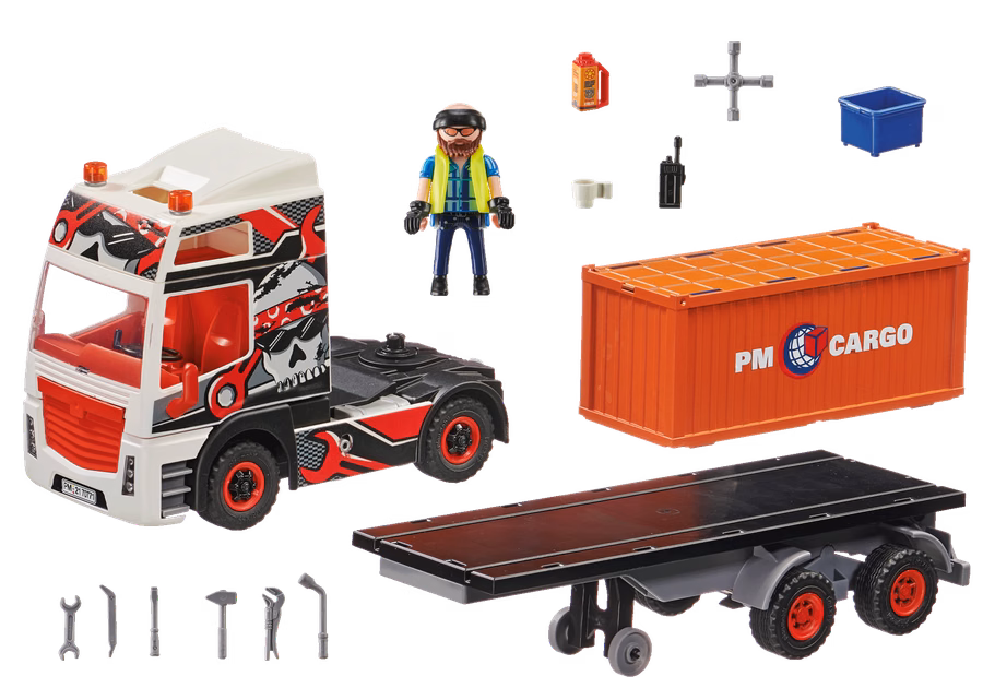 LKW mit Frachtcontainer