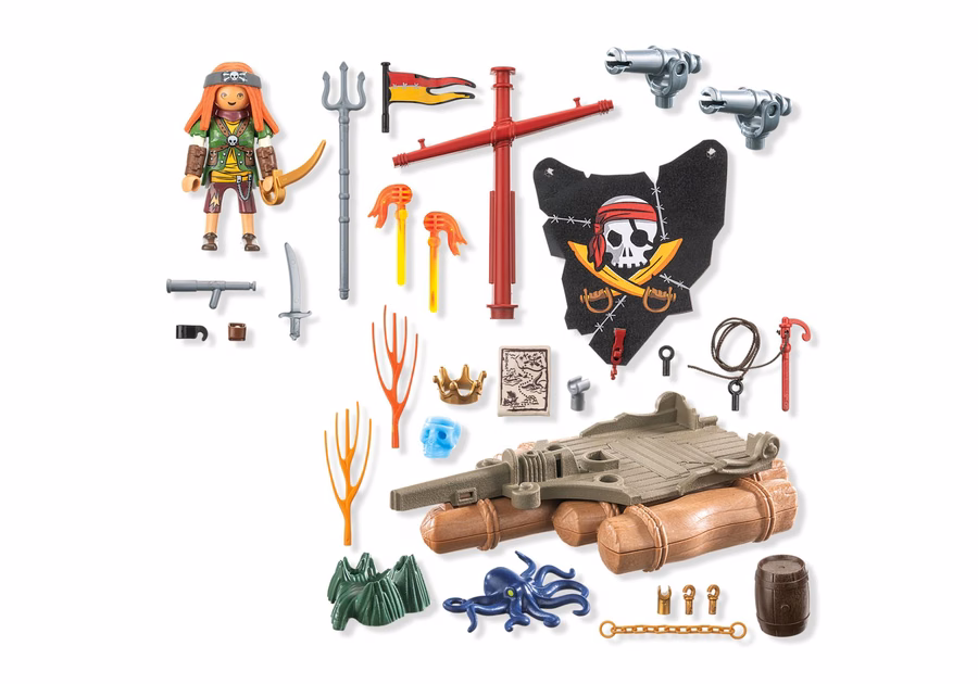 Piratenfloß mit Schatz