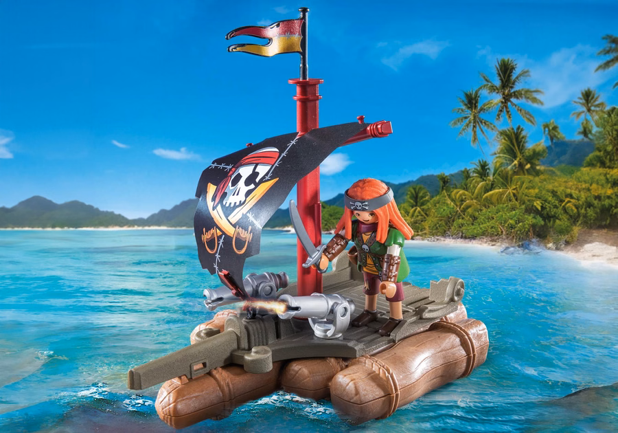 Piratenfloß mit Schatz